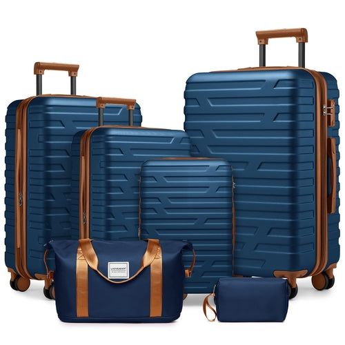 Azor 6-Piece Hardside Set, Suitcases + Duffel Bags, Complete Kit