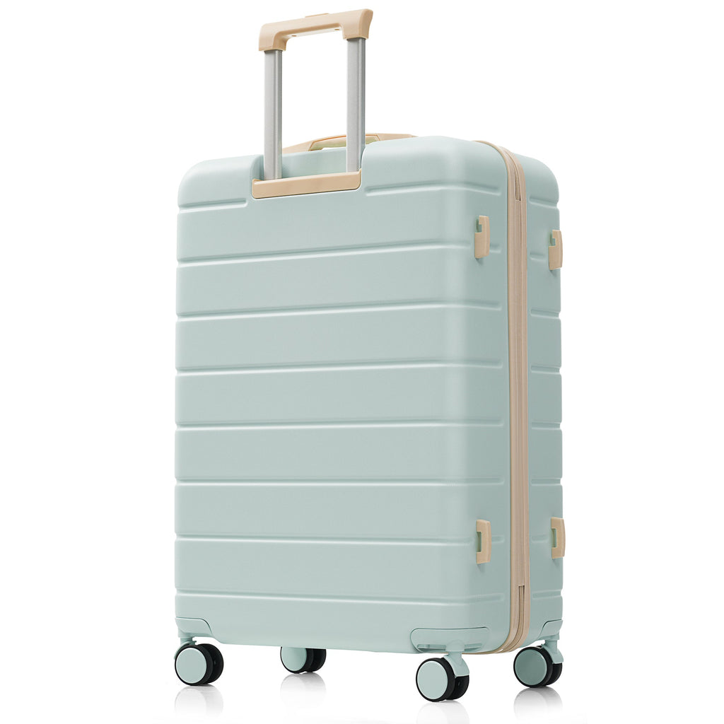 Azor Blue PC Luggage Set, Lightweight Travel Trio, TSA Lock