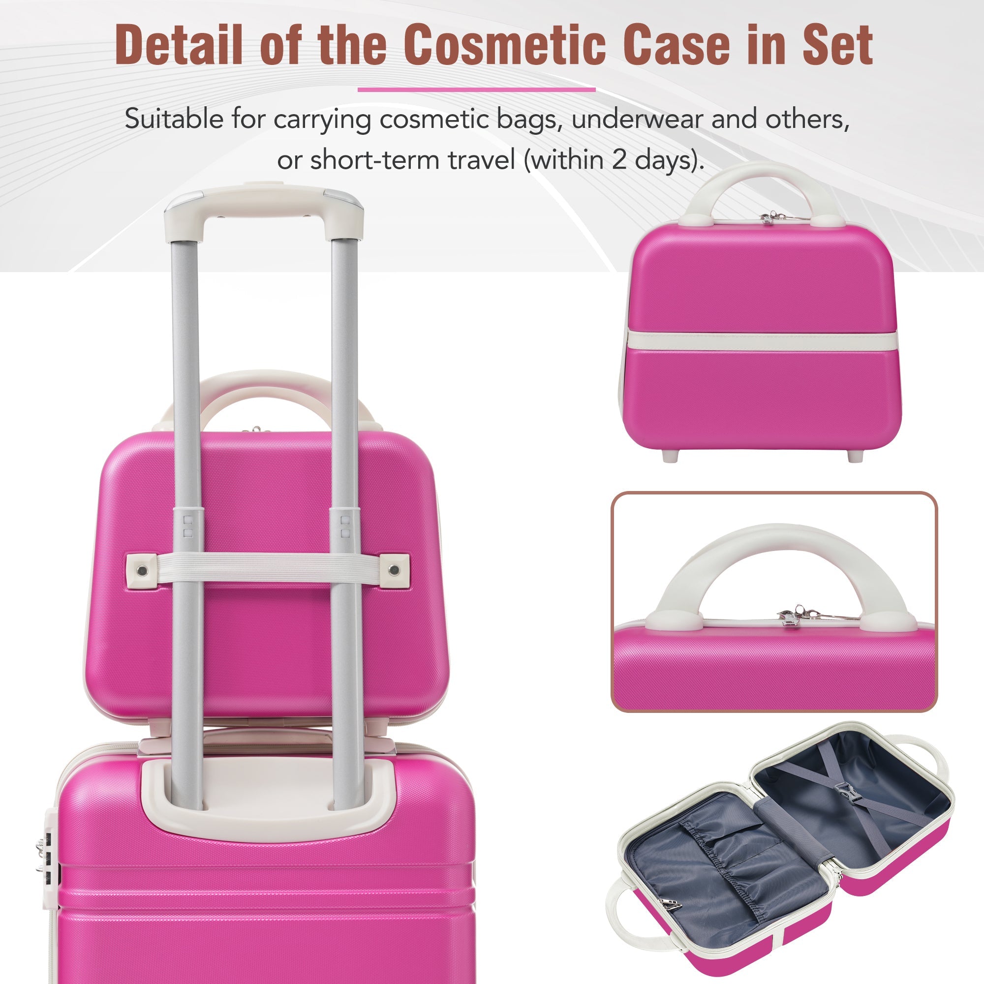 Azor Blue ABS Luggage Set, Travel Organisation System, TSA Lock