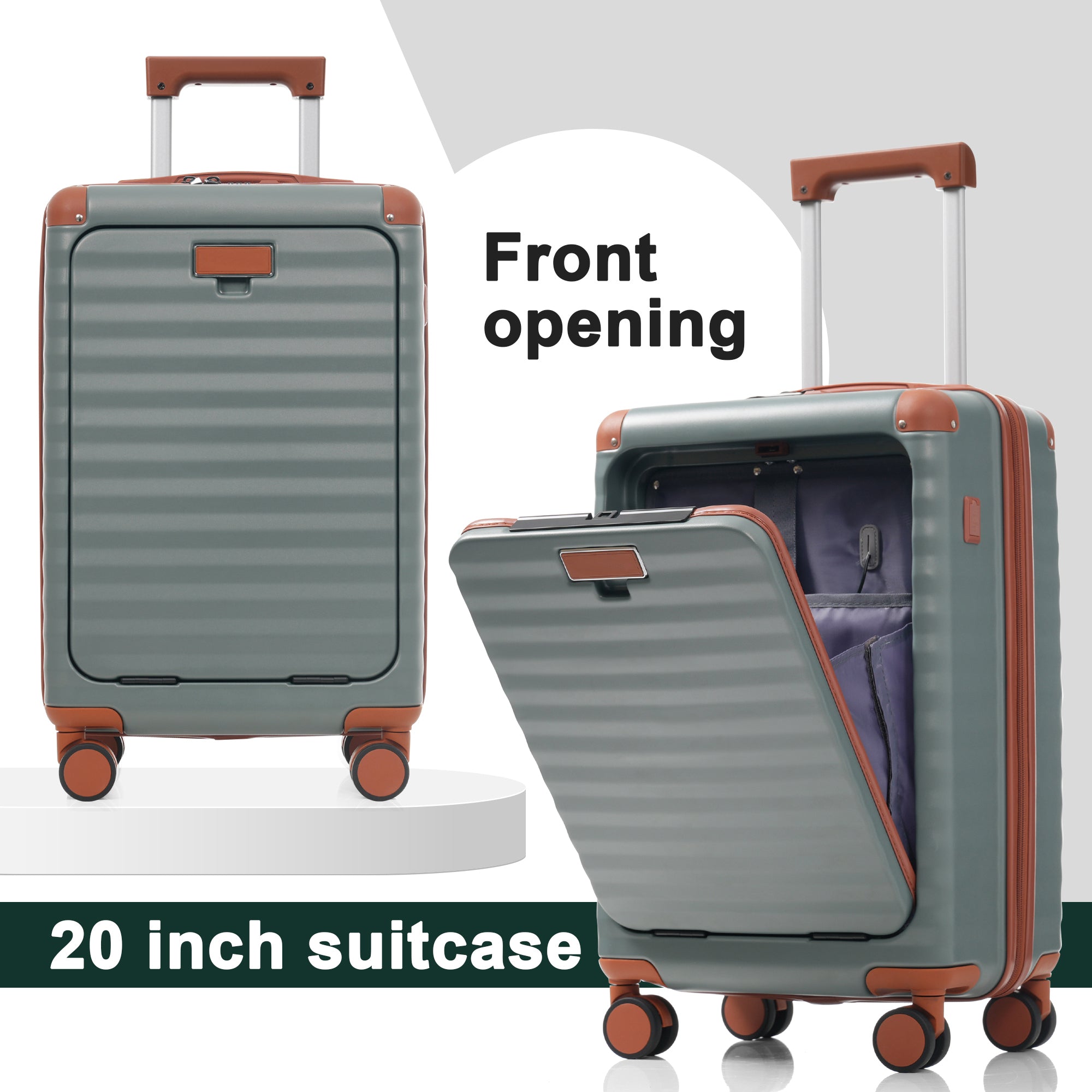 Azor 5-Piece Hardshell Carry-On Set, Complete System, Spinner Wheels