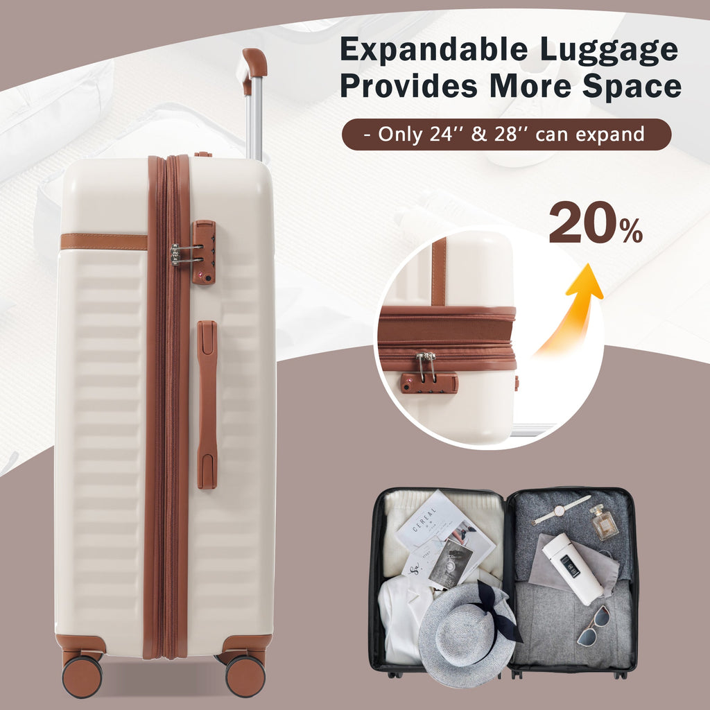 Azor 3-Piece Expandable Carry-On Set, Front Pocket, TSA Lock
