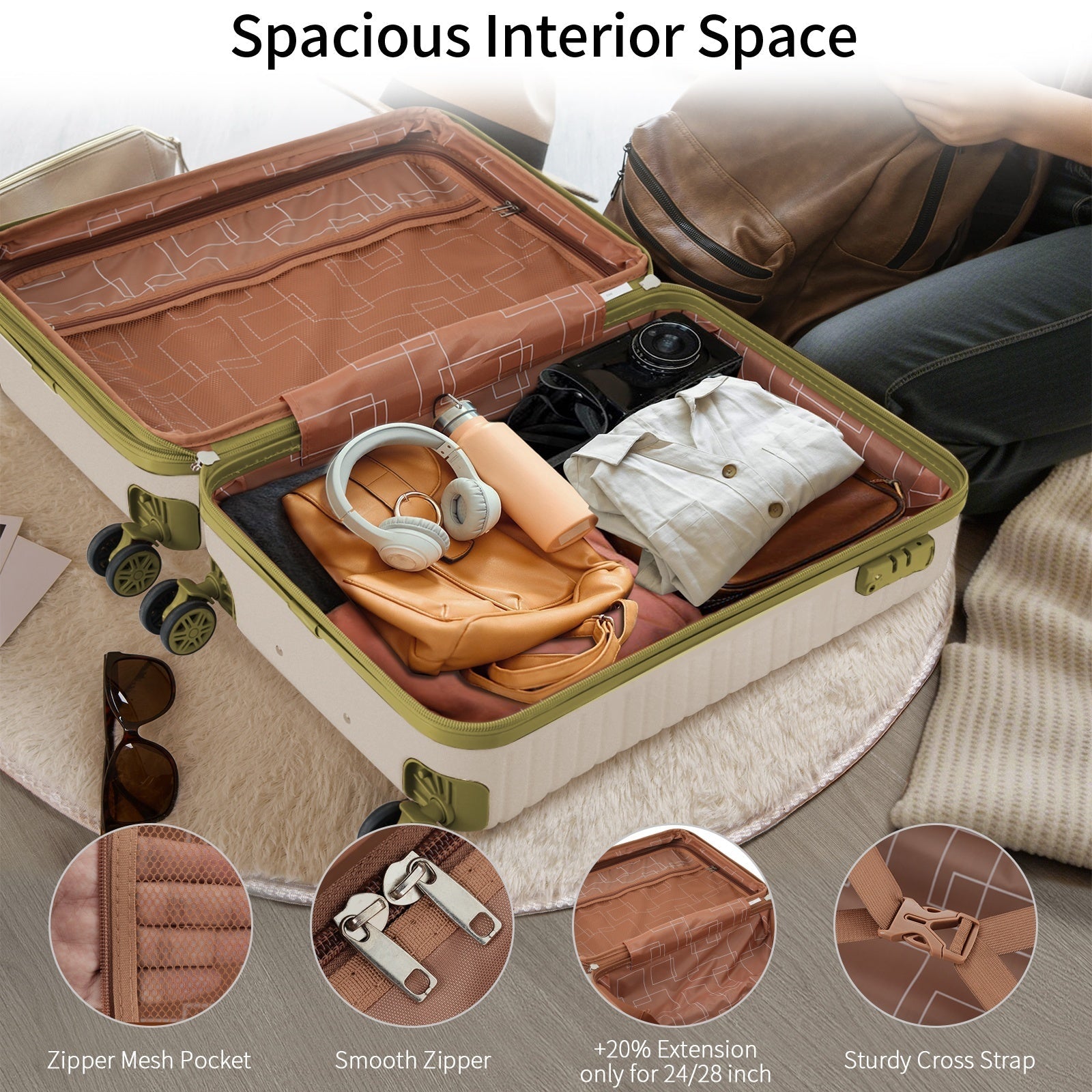Azor 3-Piece Travel Set, Carry-On, Weekender & Toiletry, TSA Lock