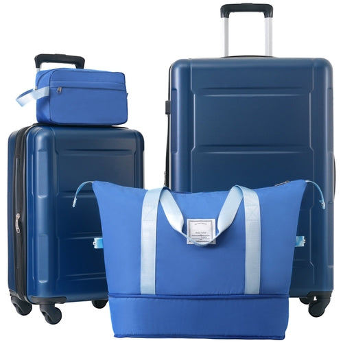 Azor Light Blue ABS Luggage Set, Travel in Colour, TSA Lock