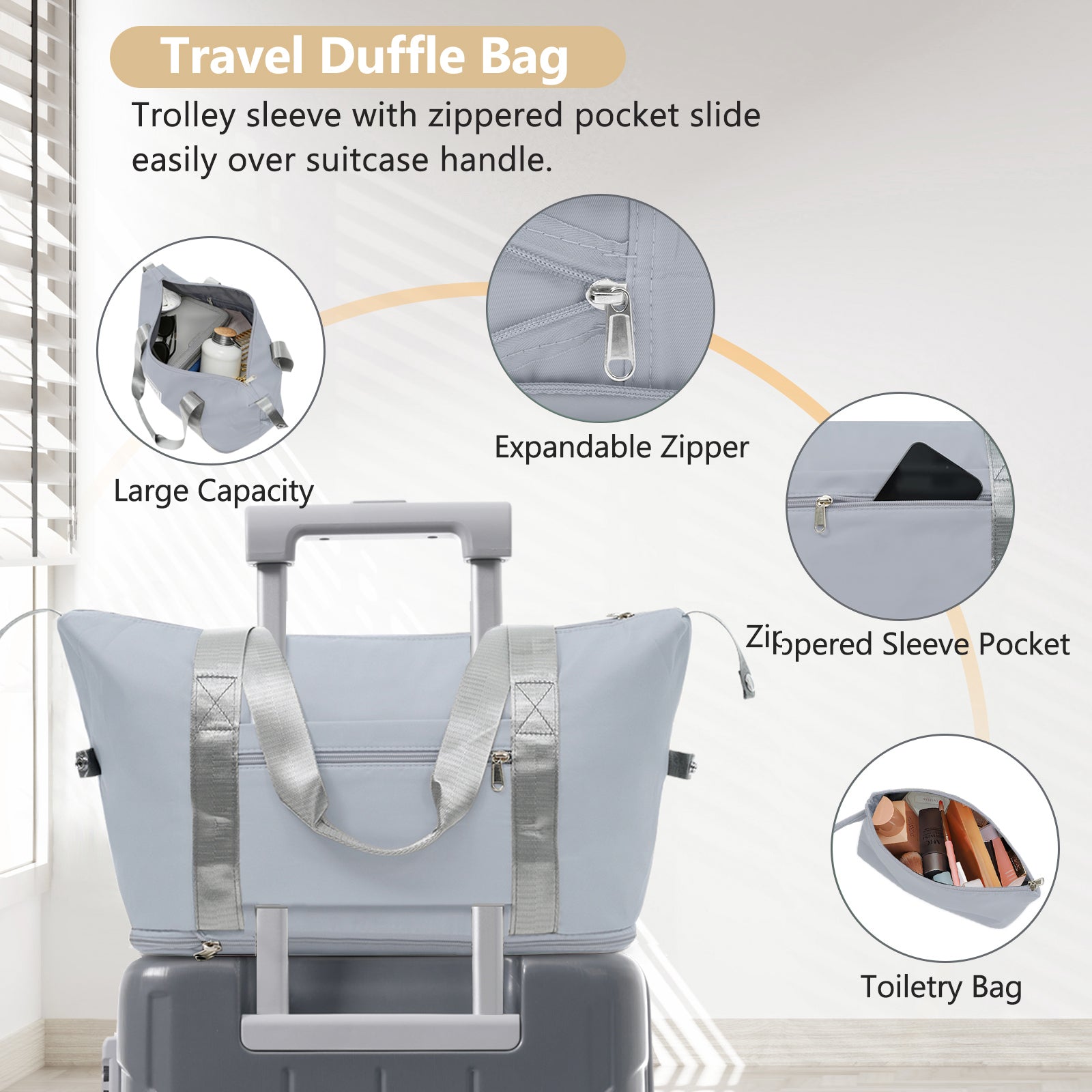 Azor Black & Brown Luggage Set, Timeless Travel Style, TSA Lock