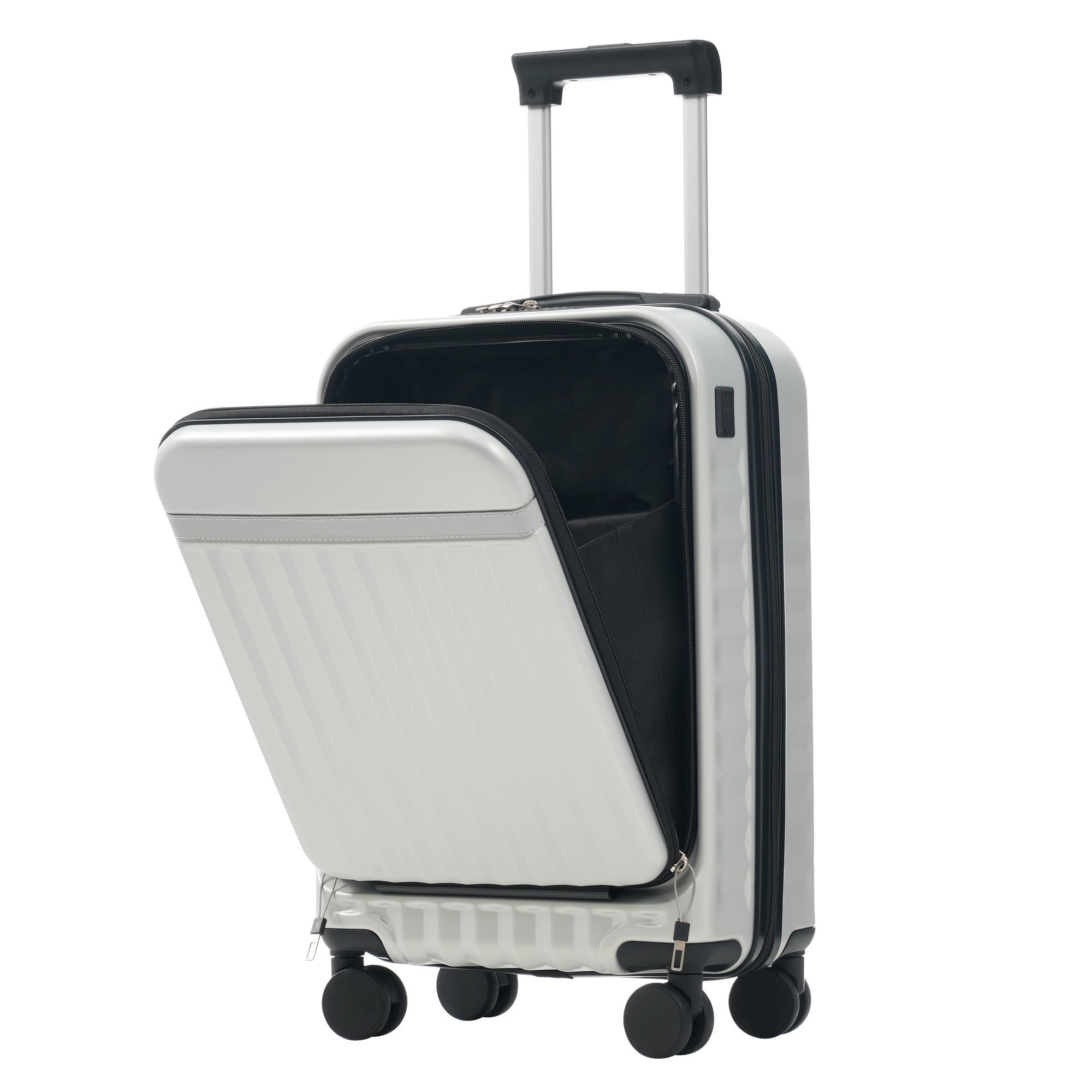 Azor 3-Piece Expandable Carry-On Set, Front Pocket, TSA Lock
