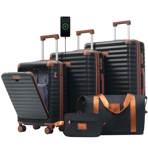 Azor 5-Piece Hardshell Carry-On Set, Complete System, Spinner Wheels
