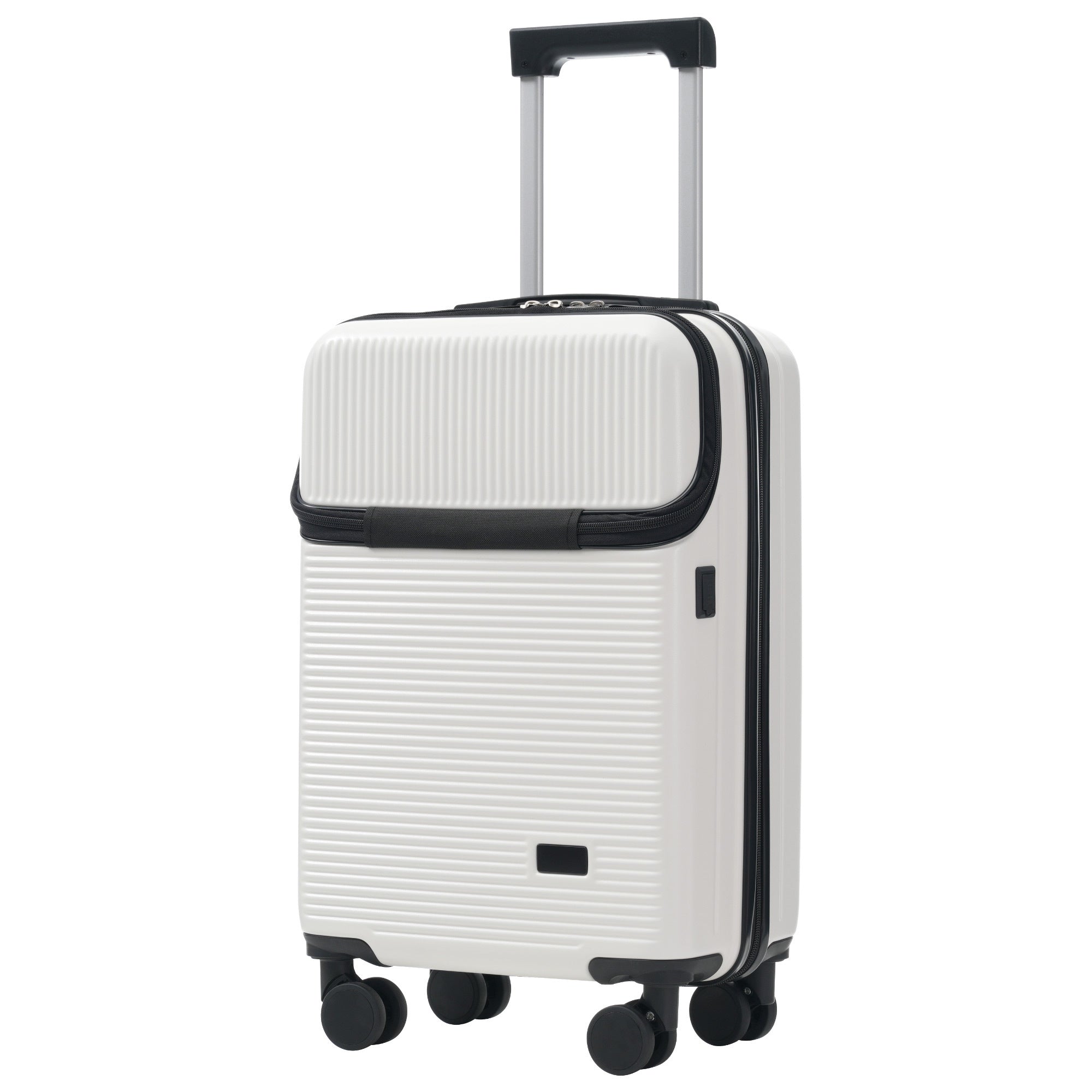 Azor Silver 5-Piece Luggage Set, Complete Travel System, TSA Lock