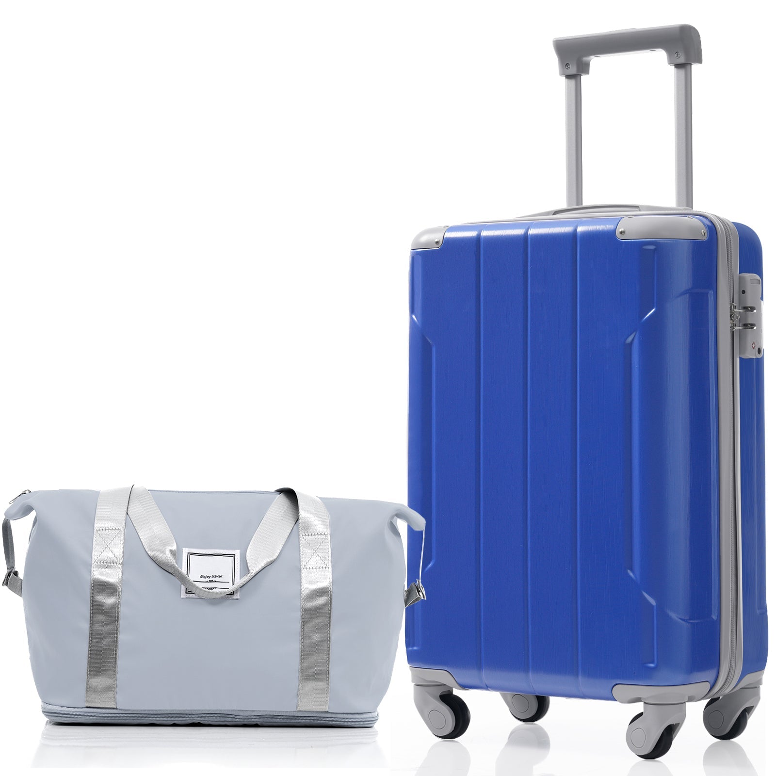Azor Black & Brown Luggage Set, Timeless Travel Style, TSA Lock