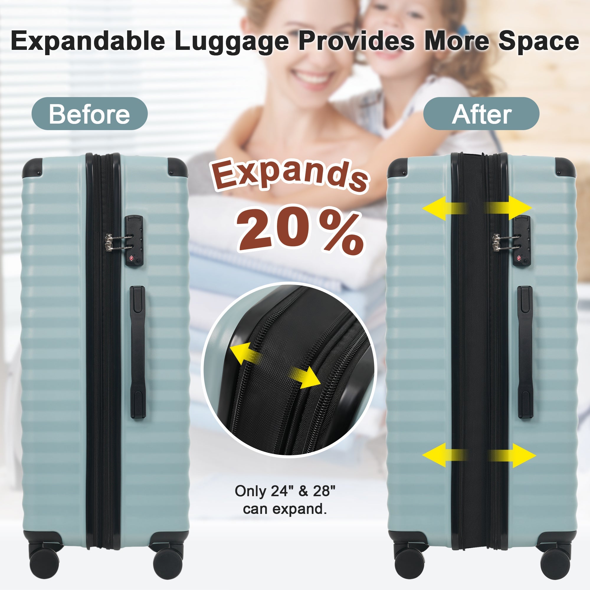 Azor 5-Piece Hardshell Carry-On Set, Complete System, Spinner Wheels