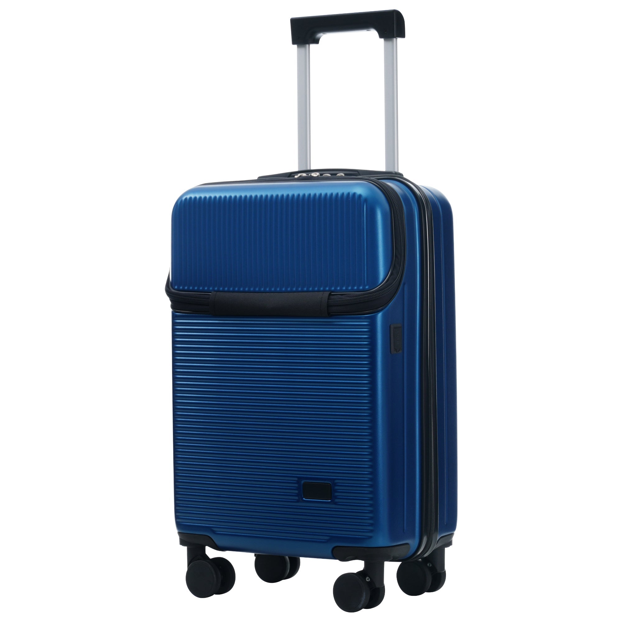 Azor Silver 5-Piece Luggage Set, Complete Travel System, TSA Lock