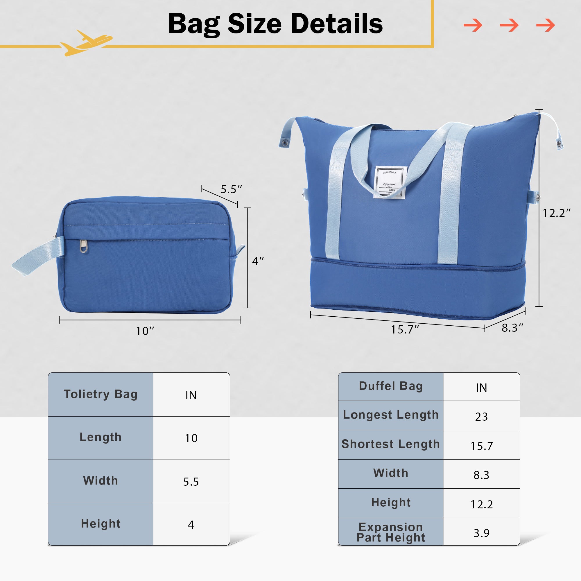 Azor Light Blue ABS Luggage Set, Travel in Colour, TSA Lock