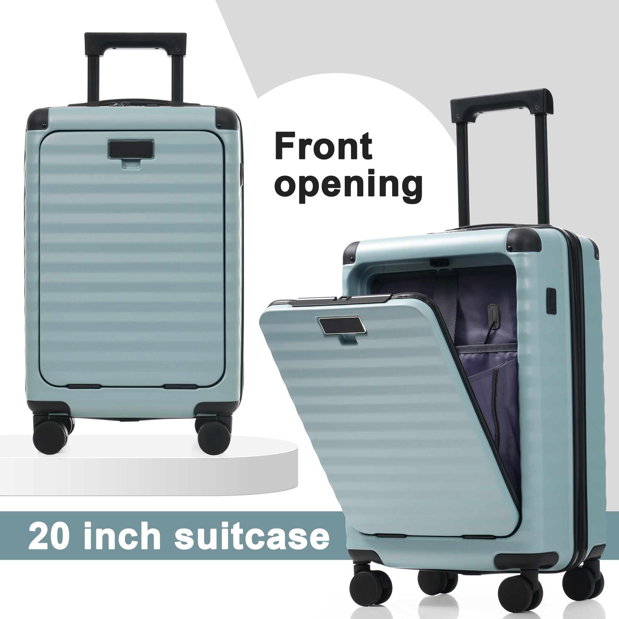 Azor 5-Piece Hardshell Carry-On Set, Complete System, Spinner Wheels
