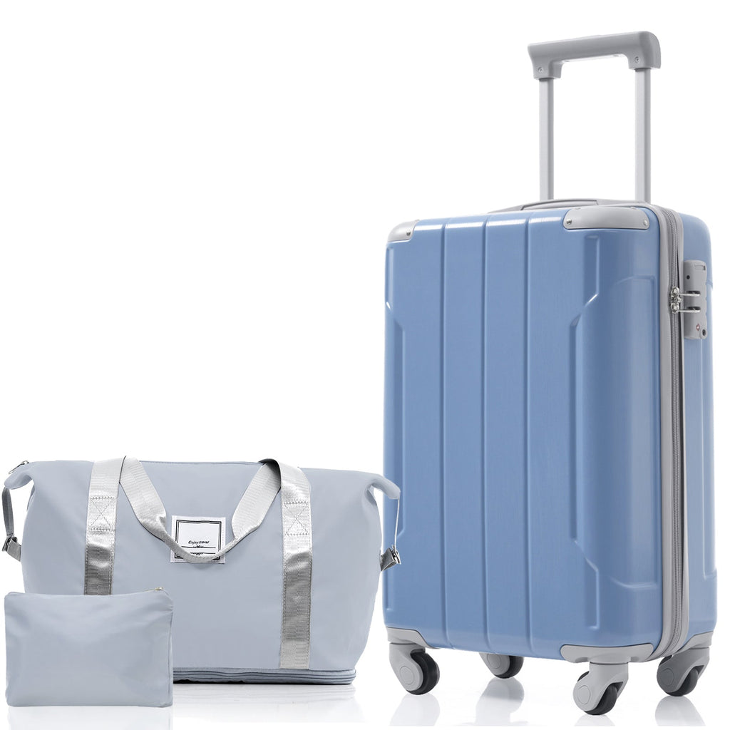 Azor Black & Brown Luggage Set, Timeless Travel Style, TSA Lock