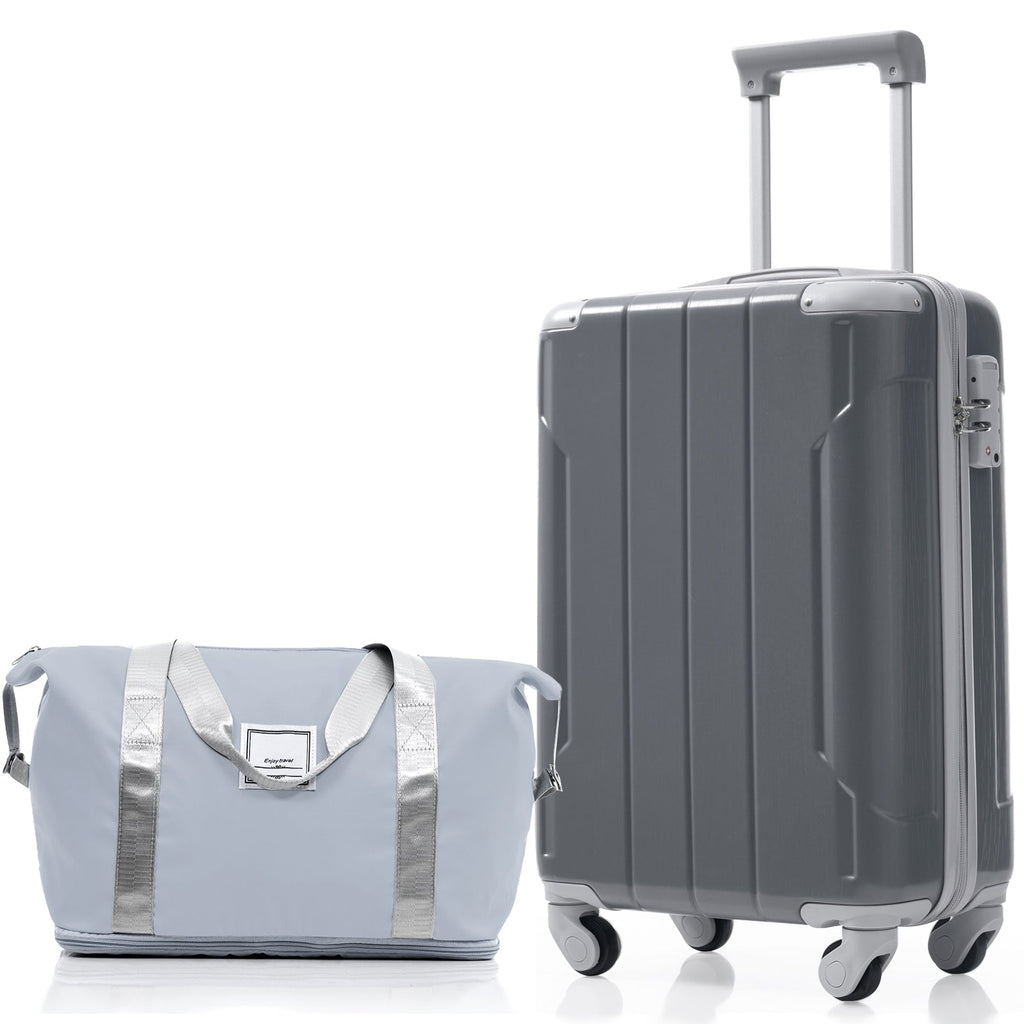 Azor Black & Brown Luggage Set, Timeless Travel Style, TSA Lock
