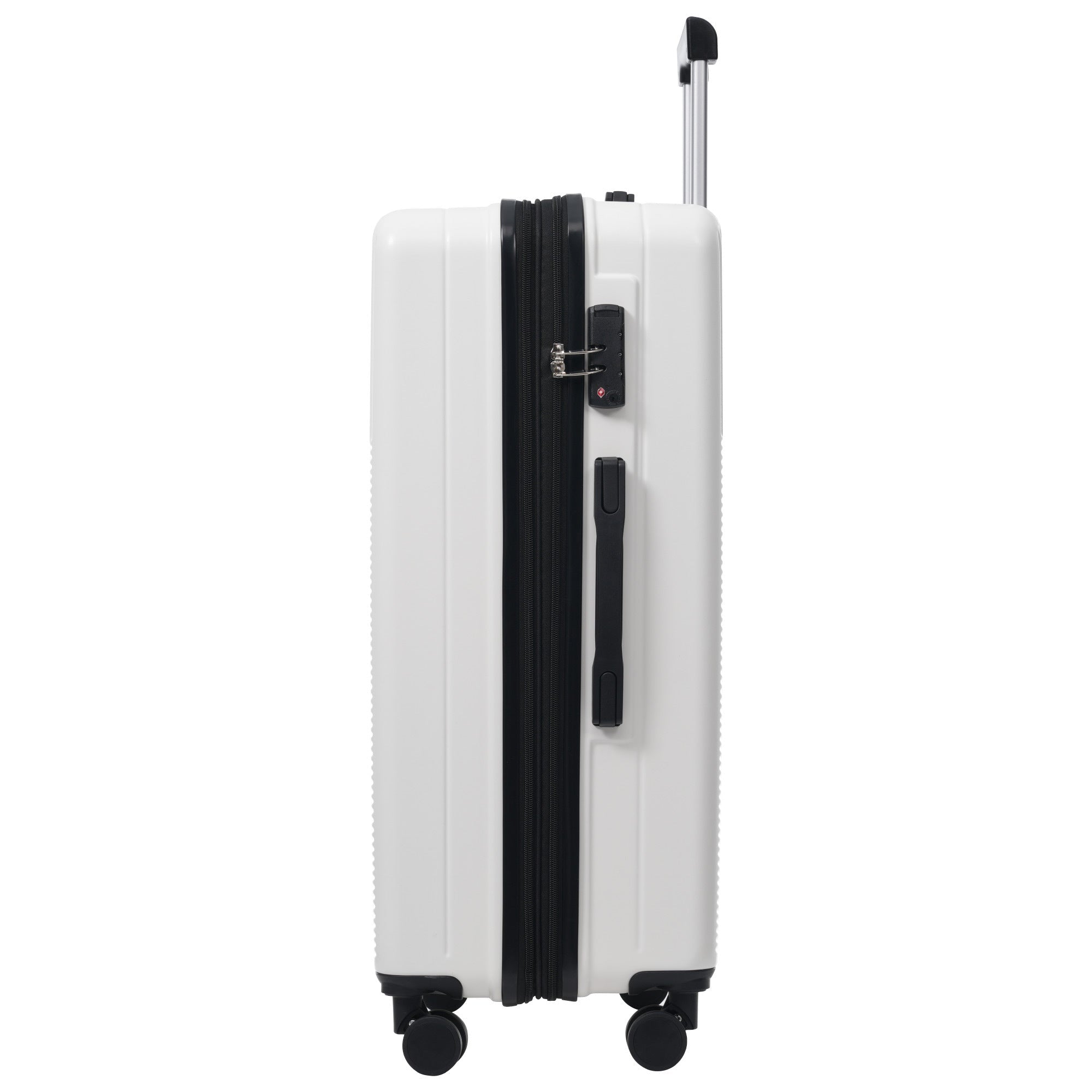 Azor Silver 5-Piece Luggage Set, Complete Travel System, TSA Lock