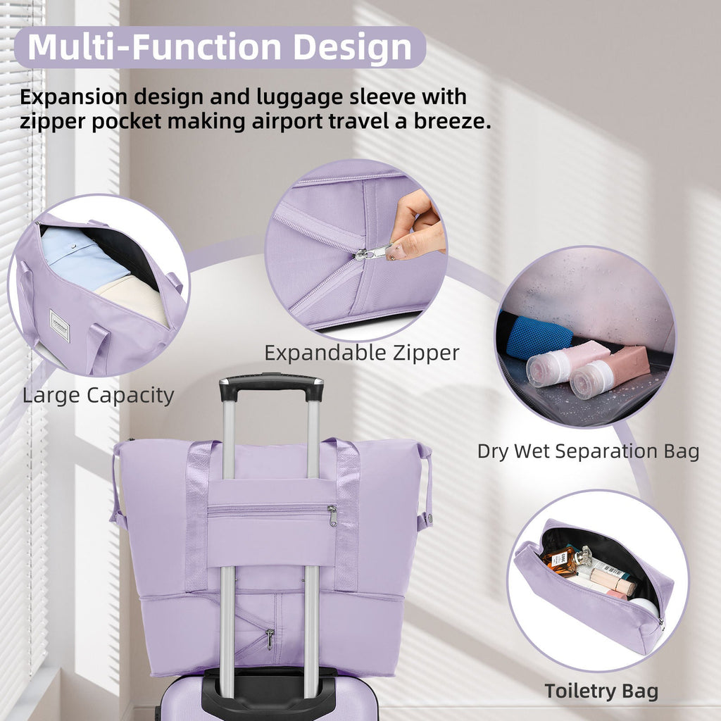 Azor 6-Piece Hardshell Luggage Set, Ultimate Travel Kit, TSA Lock