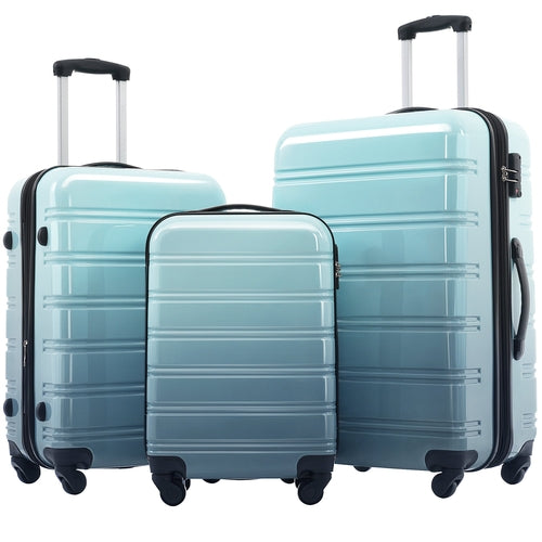 Azor 3-Piece PC Hardshell Set, Premium Travel Trio, TSA Lock