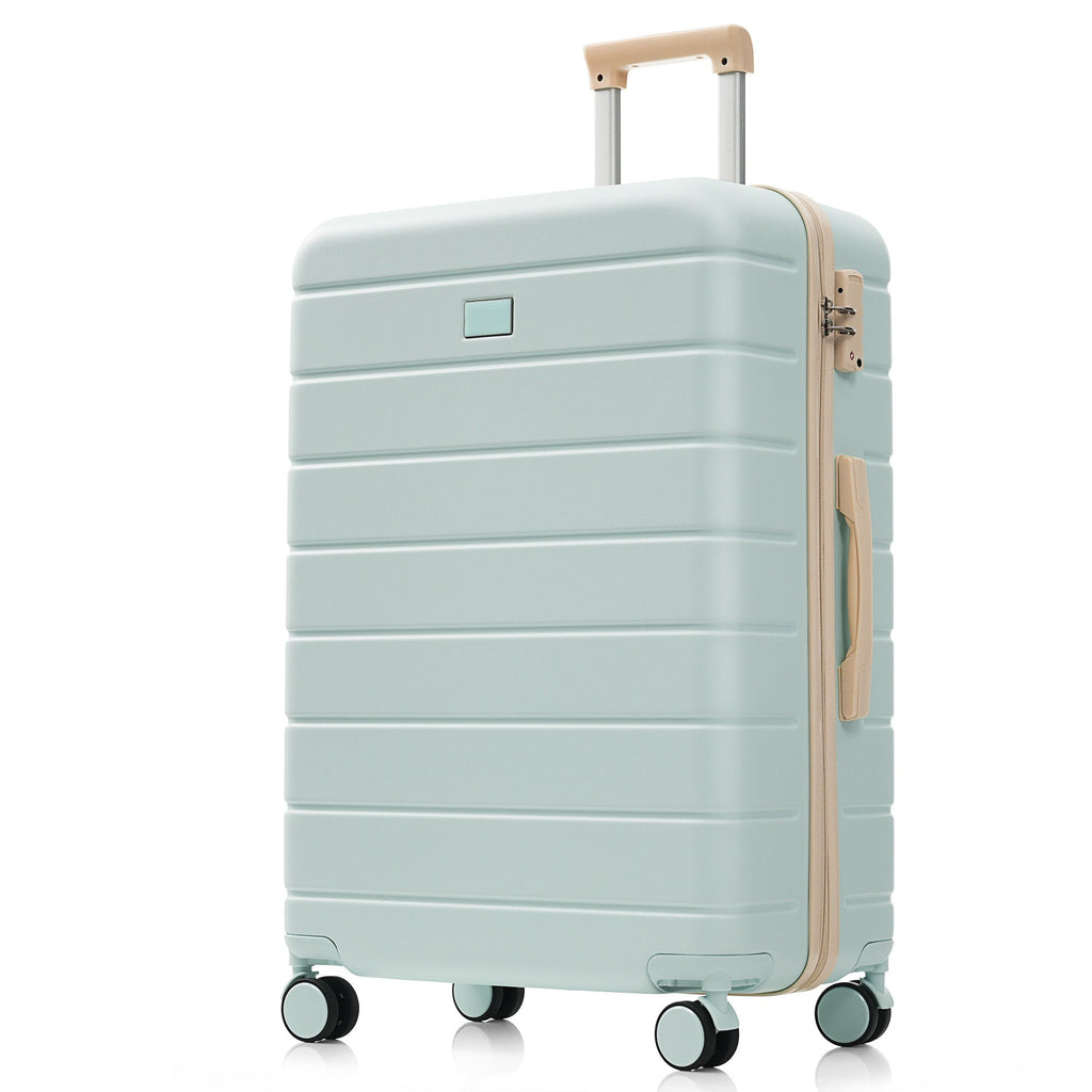 Azor Blue PC Luggage Set, Lightweight Travel Trio, TSA Lock