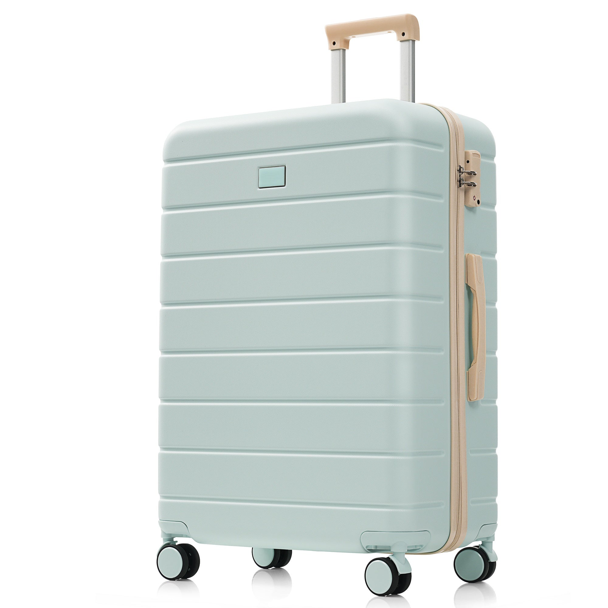 Azor Blue PC Luggage Set, Lightweight Travel Trio, TSA Lock