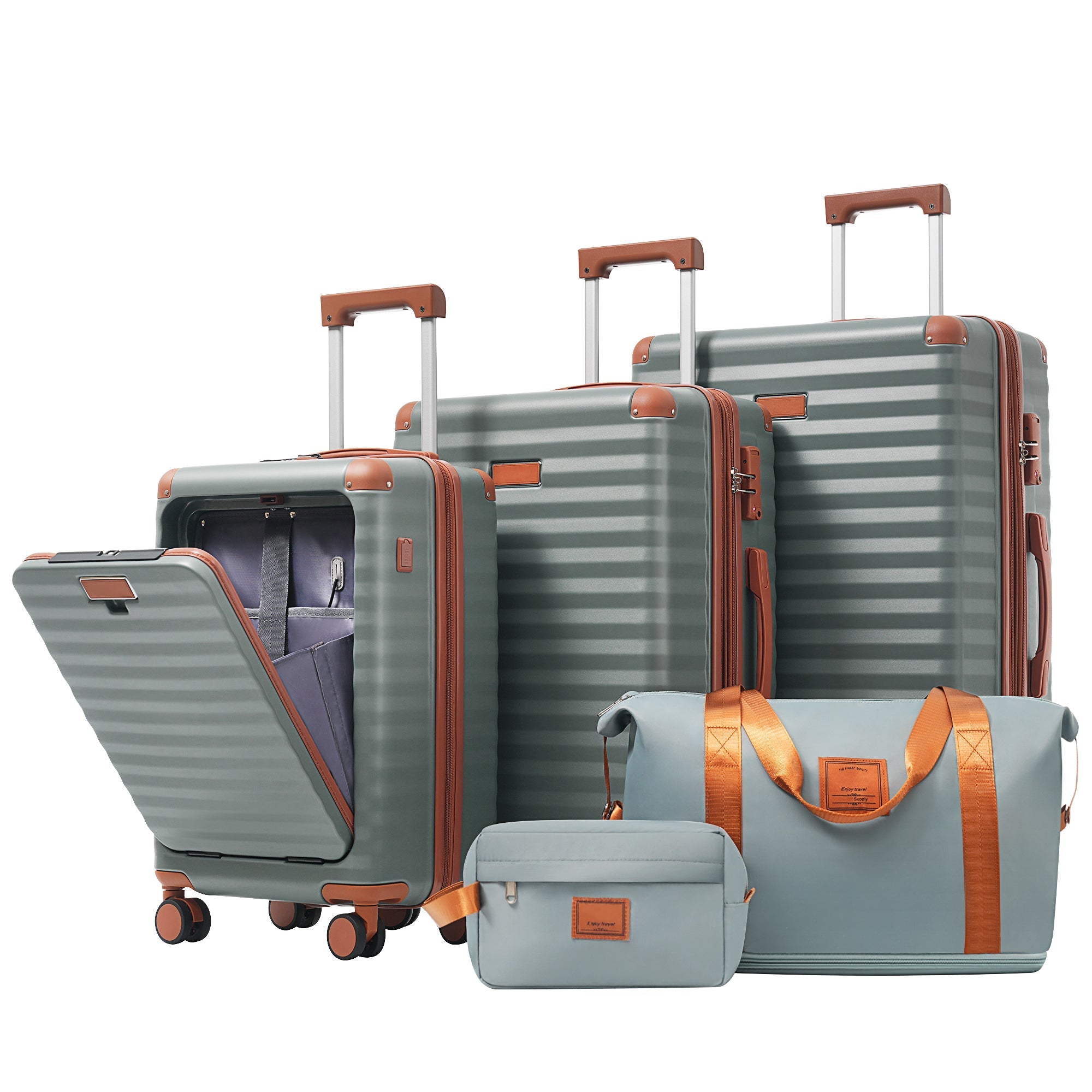 Azor The Expedition Set — five-piece hardshell set with cubes and tactical toiletry bag