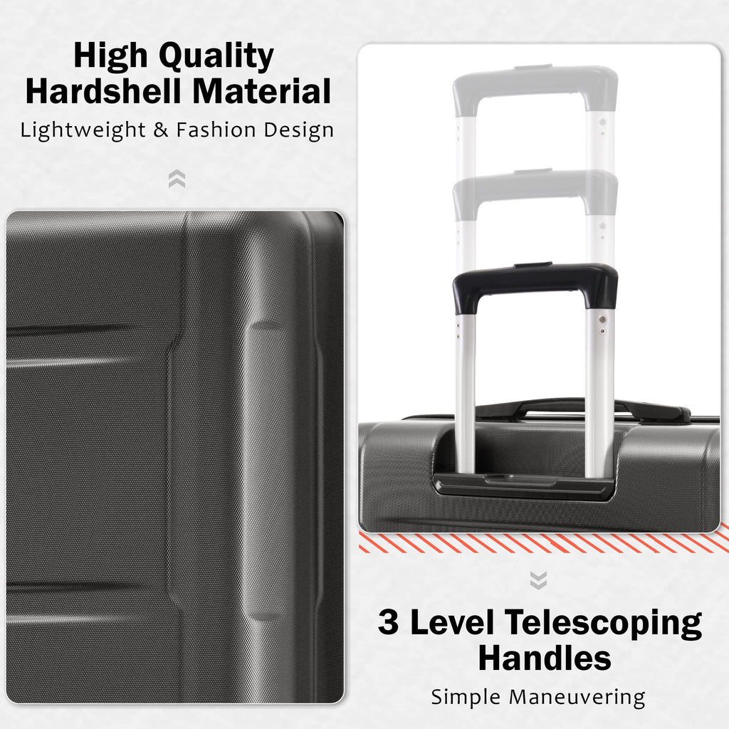 Azor Light Blue ABS Luggage Set, Travel in Colour, TSA Lock