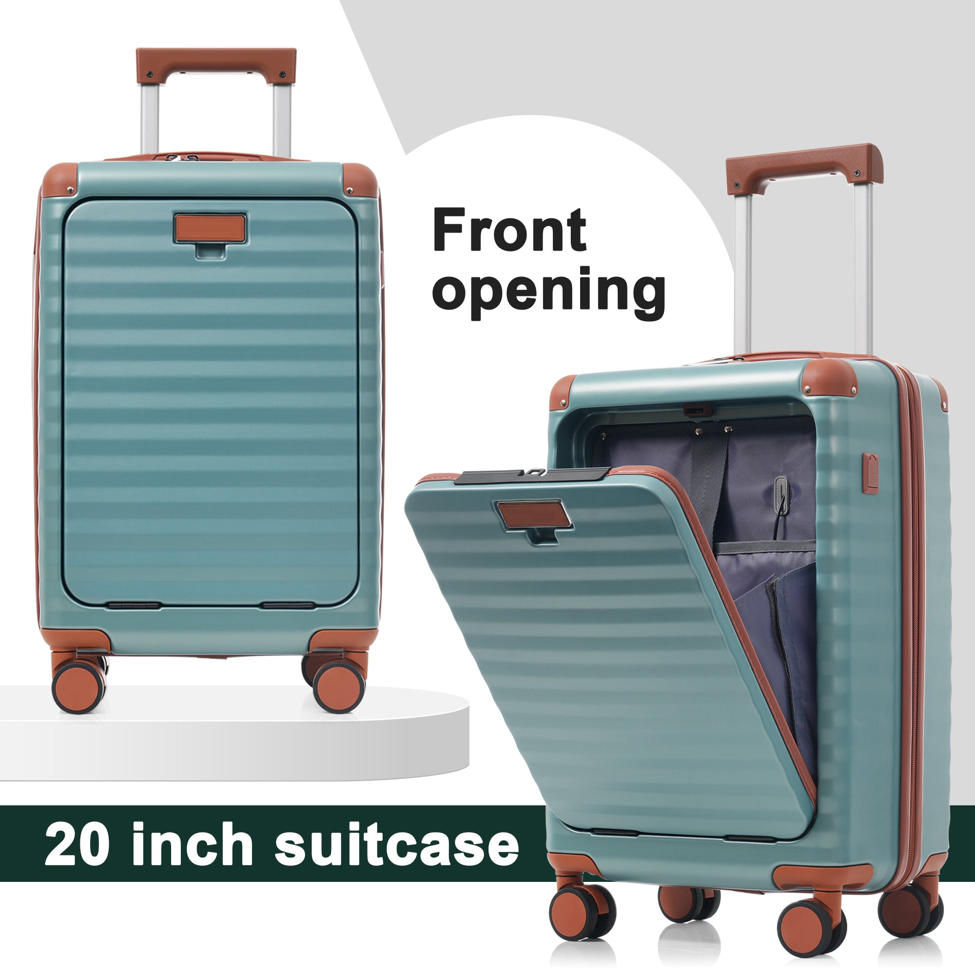 Azor 5-Piece Hardshell Carry-On Set, Complete System, Spinner Wheels