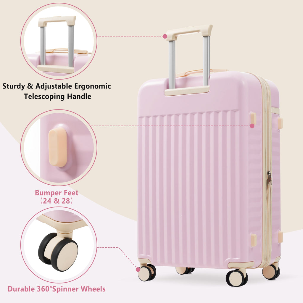 Azor 3-Piece Expandable Carry-On Set, Front Pocket, TSA Lock
