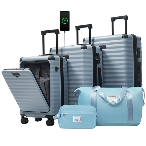 Azor 5-Piece Hardshell Carry-On Set, Complete System, Spinner Wheels