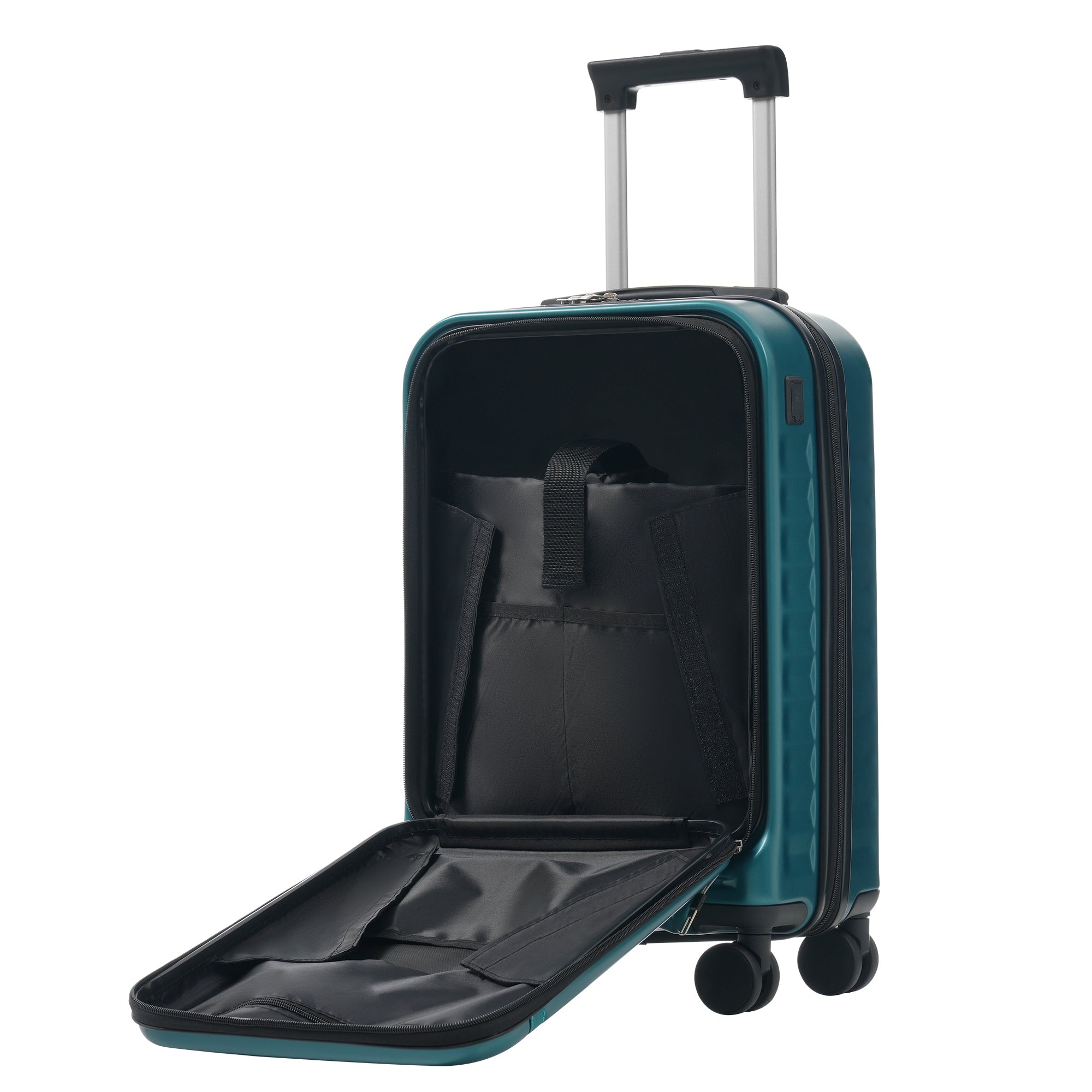Azor 3-Piece Expandable Carry-On Set, Front Pocket, TSA Lock