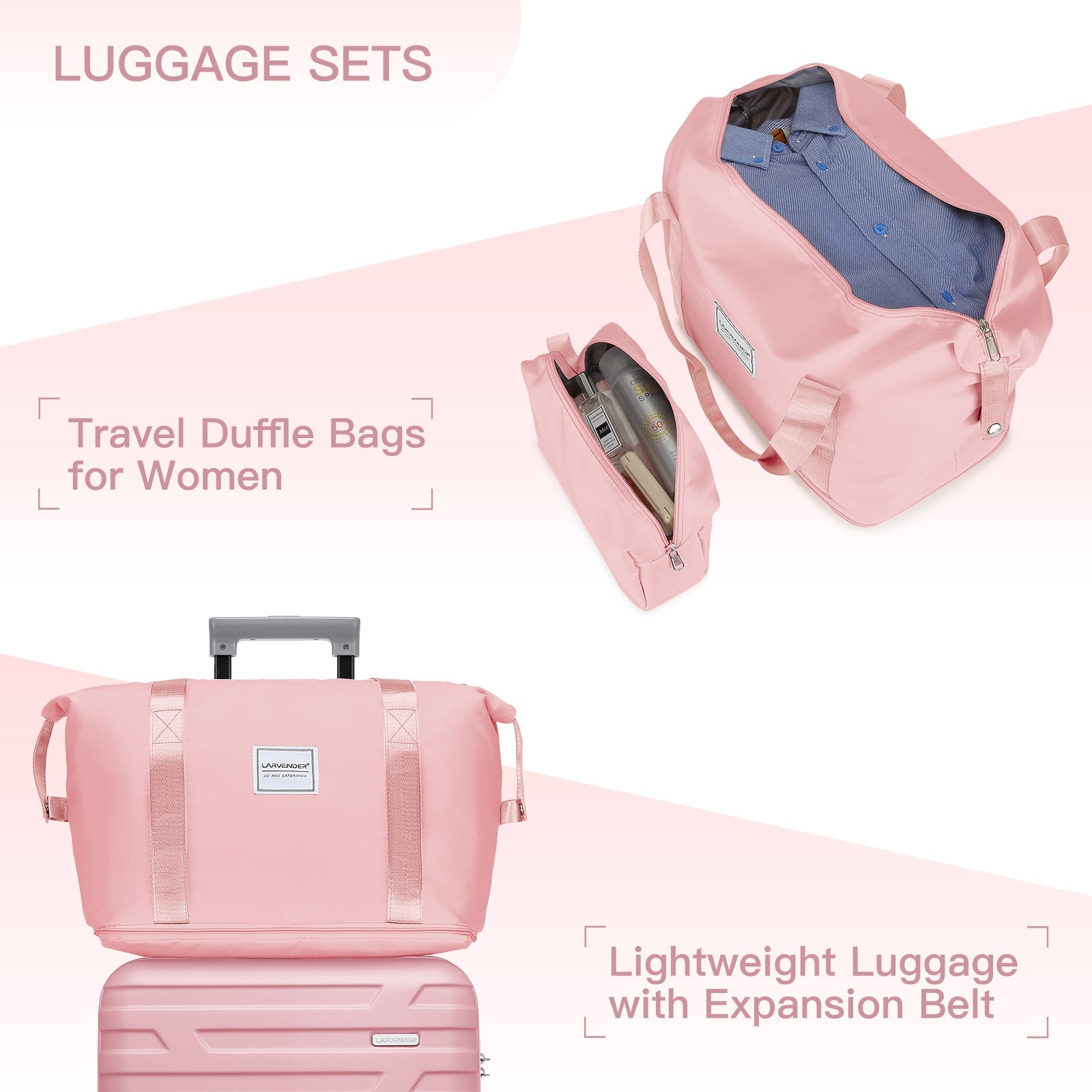 Azor 6-Piece Hardside Set, Suitcases + Duffel Bags, Complete Kit