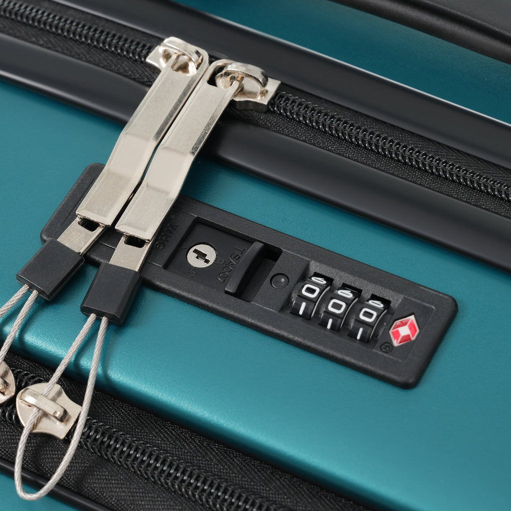 Azor 3-Piece Expandable Carry-On Set, Front Pocket, TSA Lock