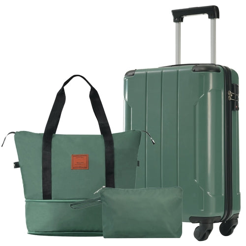 Azor Black & Brown Luggage Set, Timeless Travel Style, TSA Lock