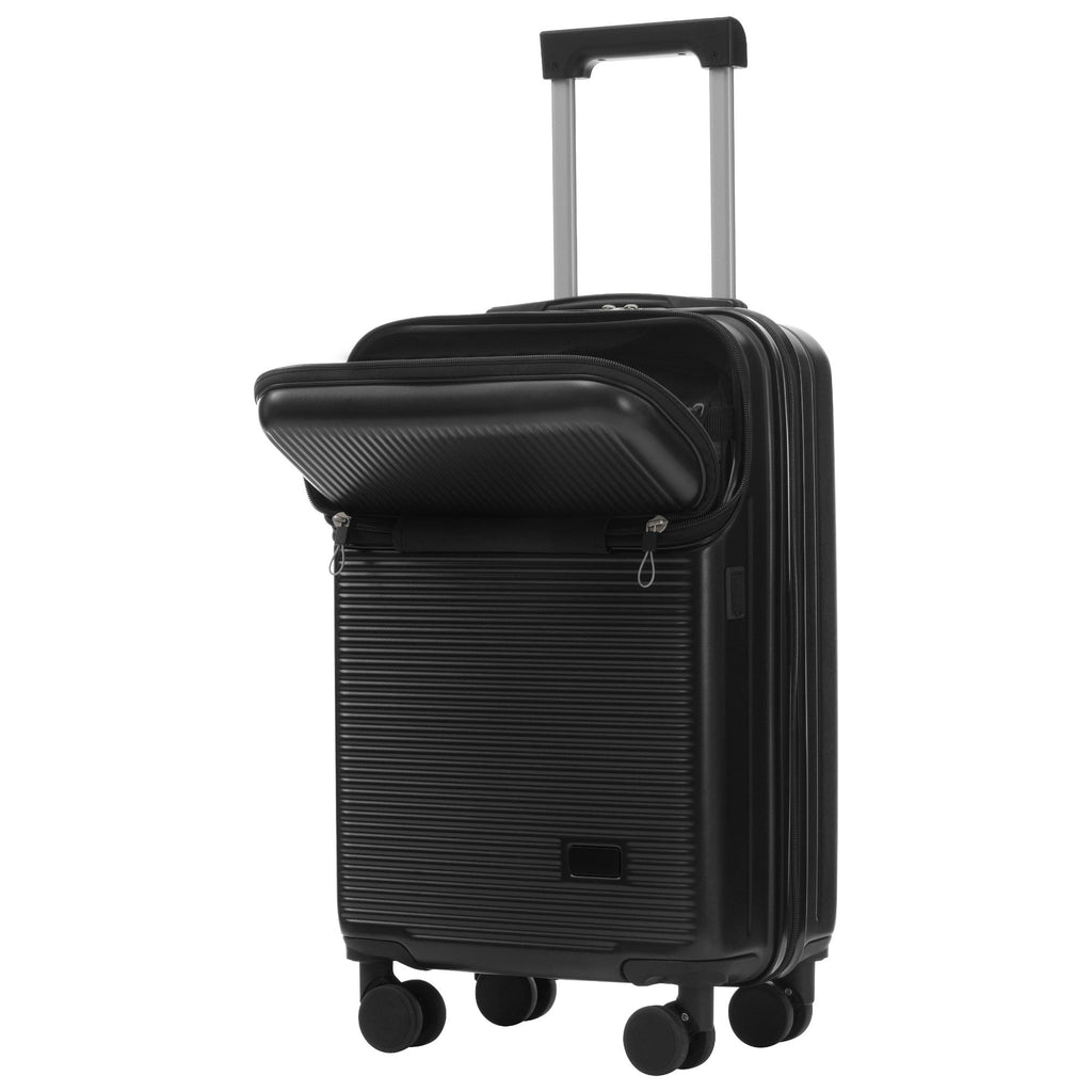 Azor Silver 5-Piece Luggage Set, Complete Travel System, TSA Lock
