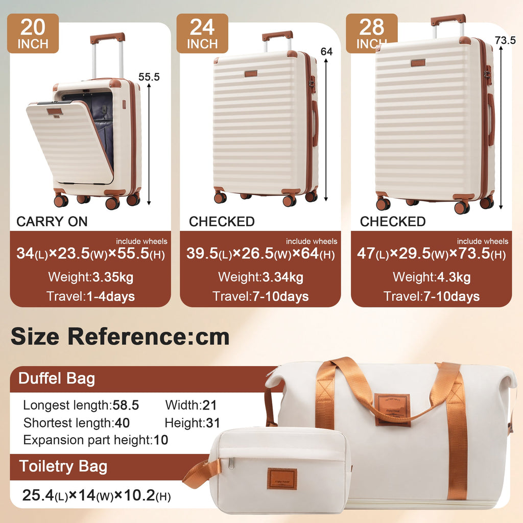 Azor 5-Piece Hardshell Carry-On Set, Complete System, Spinner Wheels
