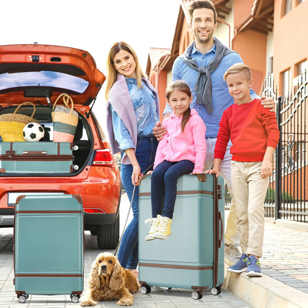 Azor Blue ABS Luggage Set, Travel Organisation System, TSA Lock