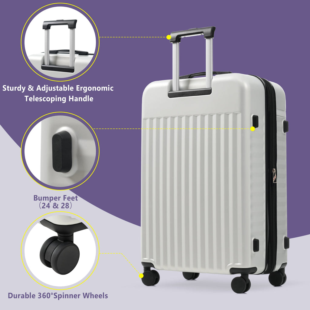 Azor 3-Piece Expandable Carry-On Set, Front Pocket, TSA Lock
