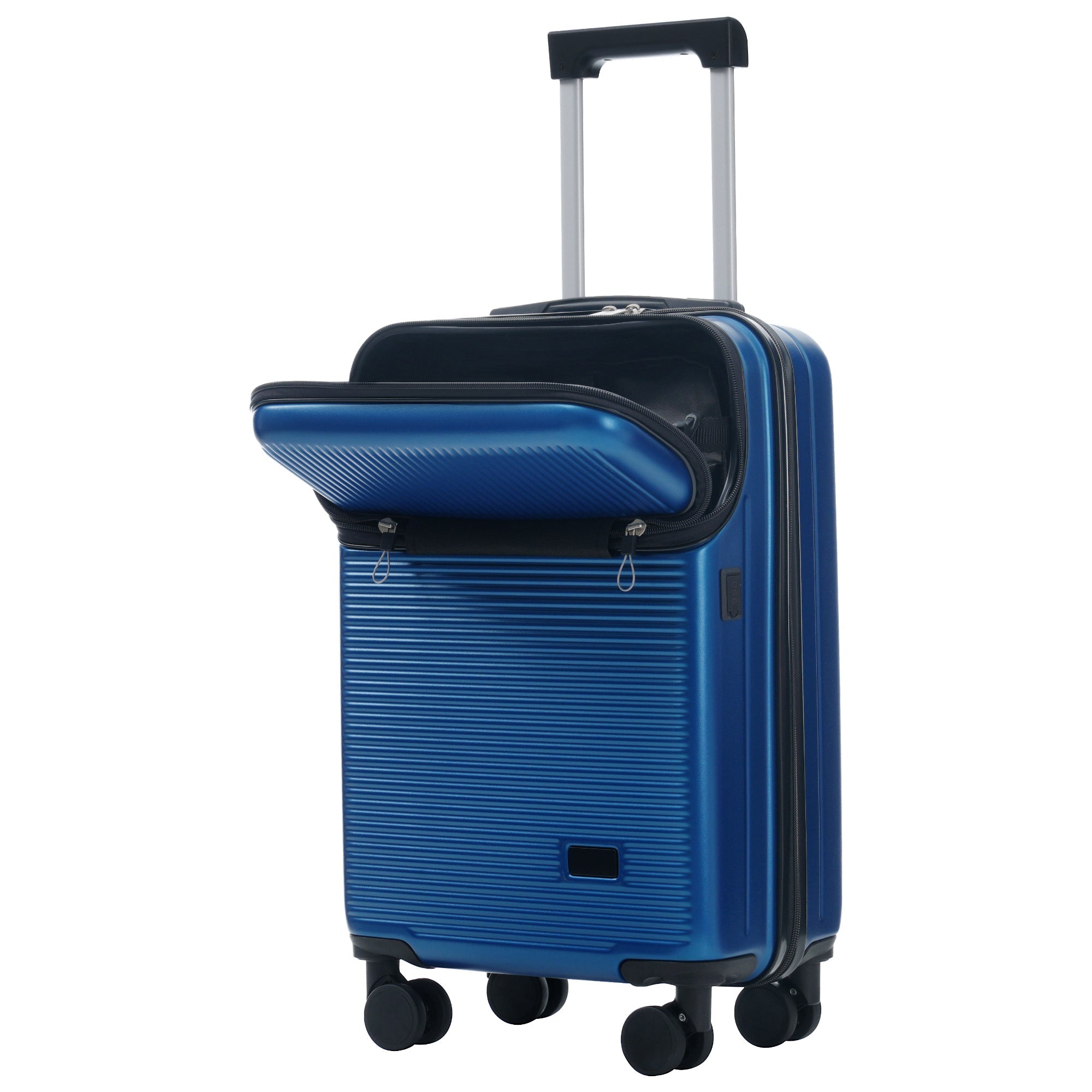 Azor Silver 5-Piece Luggage Set, Complete Travel System, TSA Lock