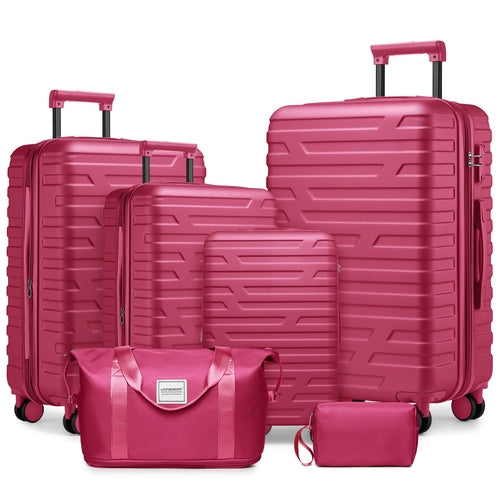 Azor 6-Piece Hardside Set, Suitcases + Duffel Bags, Complete Kit