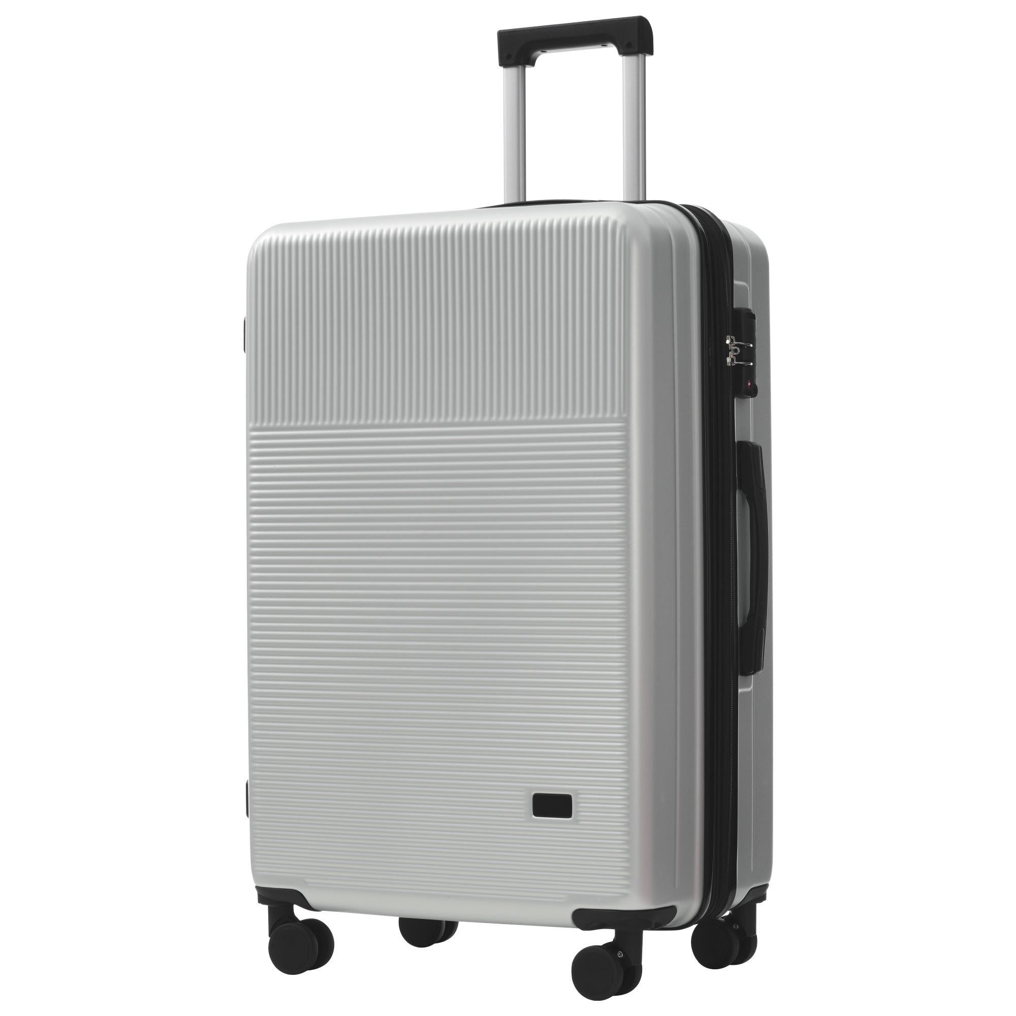 Azor Silver 5-Piece Luggage Set, Complete Travel System, TSA Lock