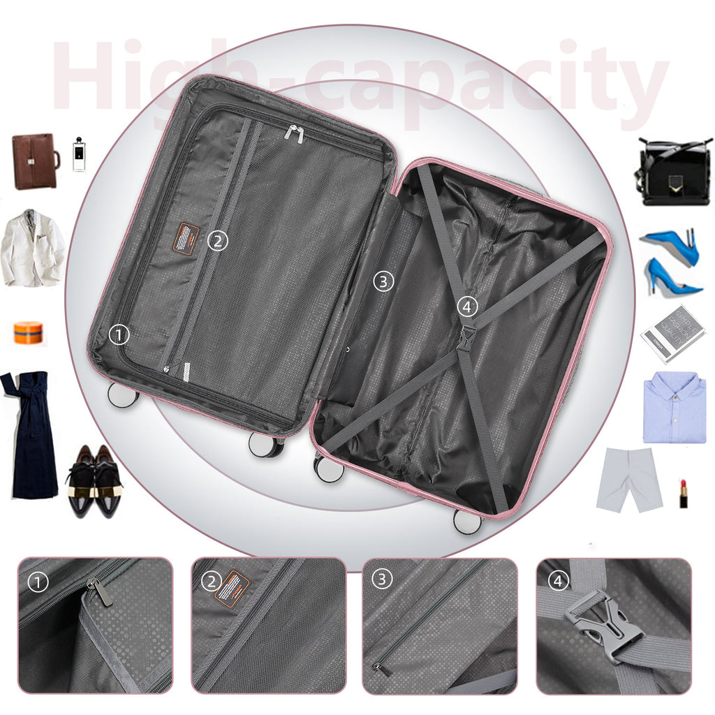 Azor 6-Piece Hardside Set, Suitcases + Duffel Bags, Complete Kit