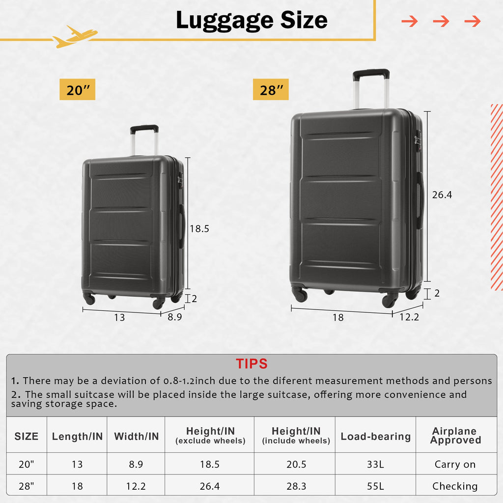 Azor Light Blue ABS Luggage Set, Travel in Colour, TSA Lock
