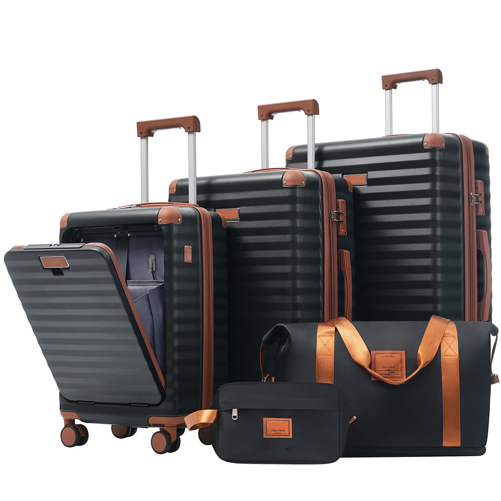 Azor 5-Piece Hardshell Carry-On Set, Complete System, Spinner Wheels