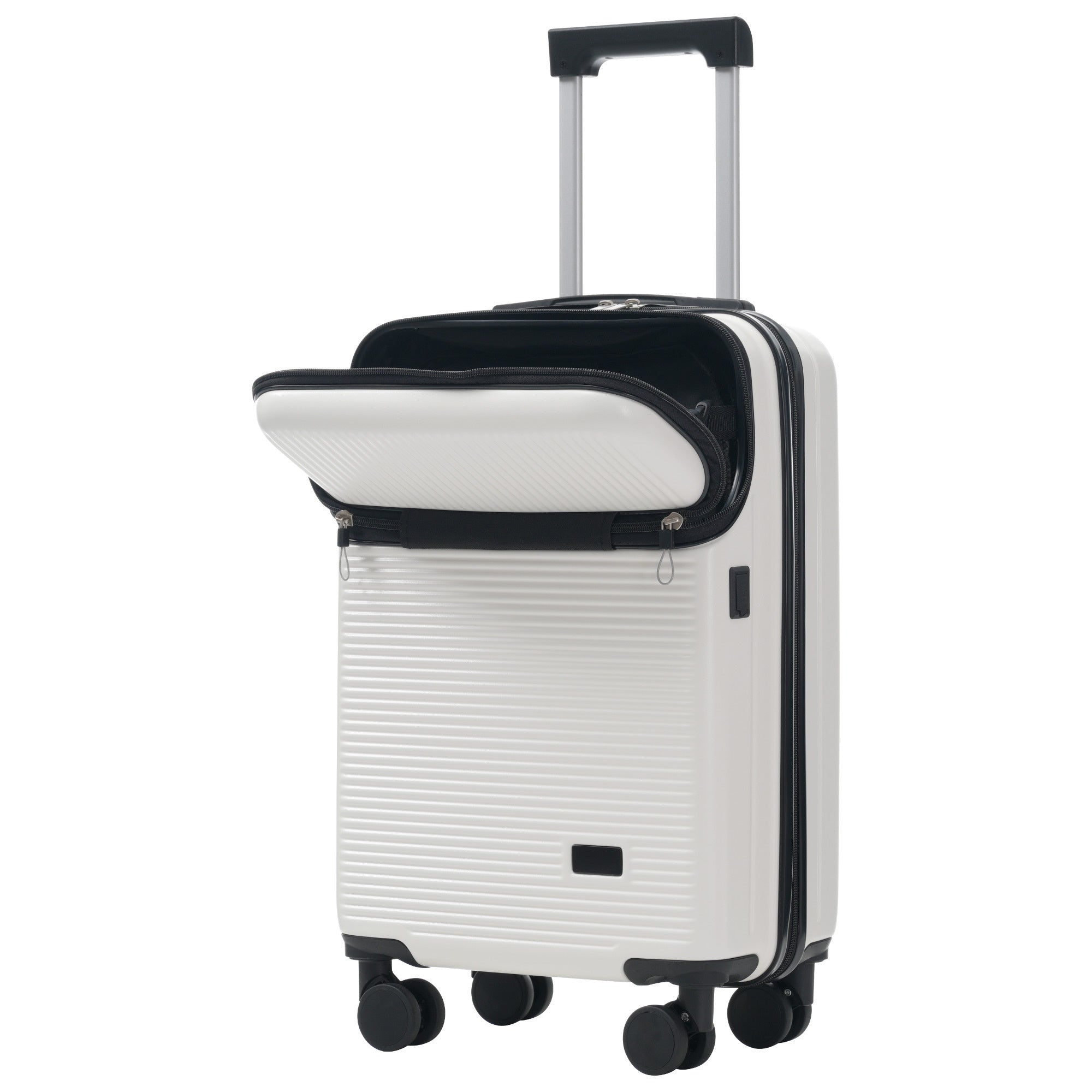 Azor Silver 5-Piece Luggage Set, Complete Travel System, TSA Lock