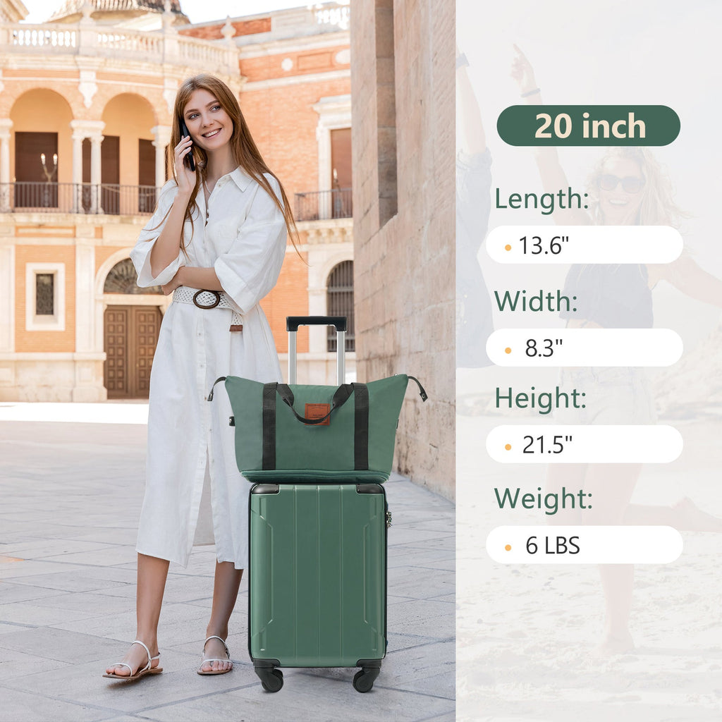 Azor Black & Brown Luggage Set, Timeless Travel Style, TSA Lock