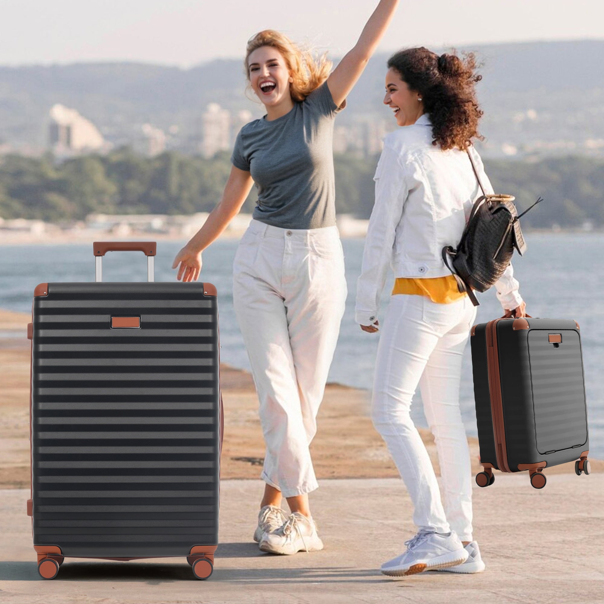 Azor 5-Piece Hardshell Carry-On Set, Complete System, Spinner Wheels