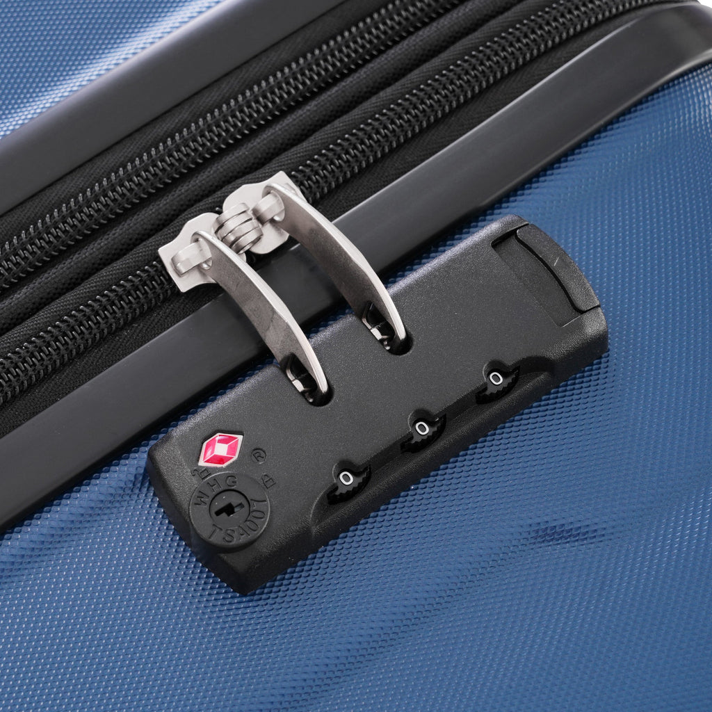 Azor Light Blue ABS Luggage Set, Travel in Colour, TSA Lock