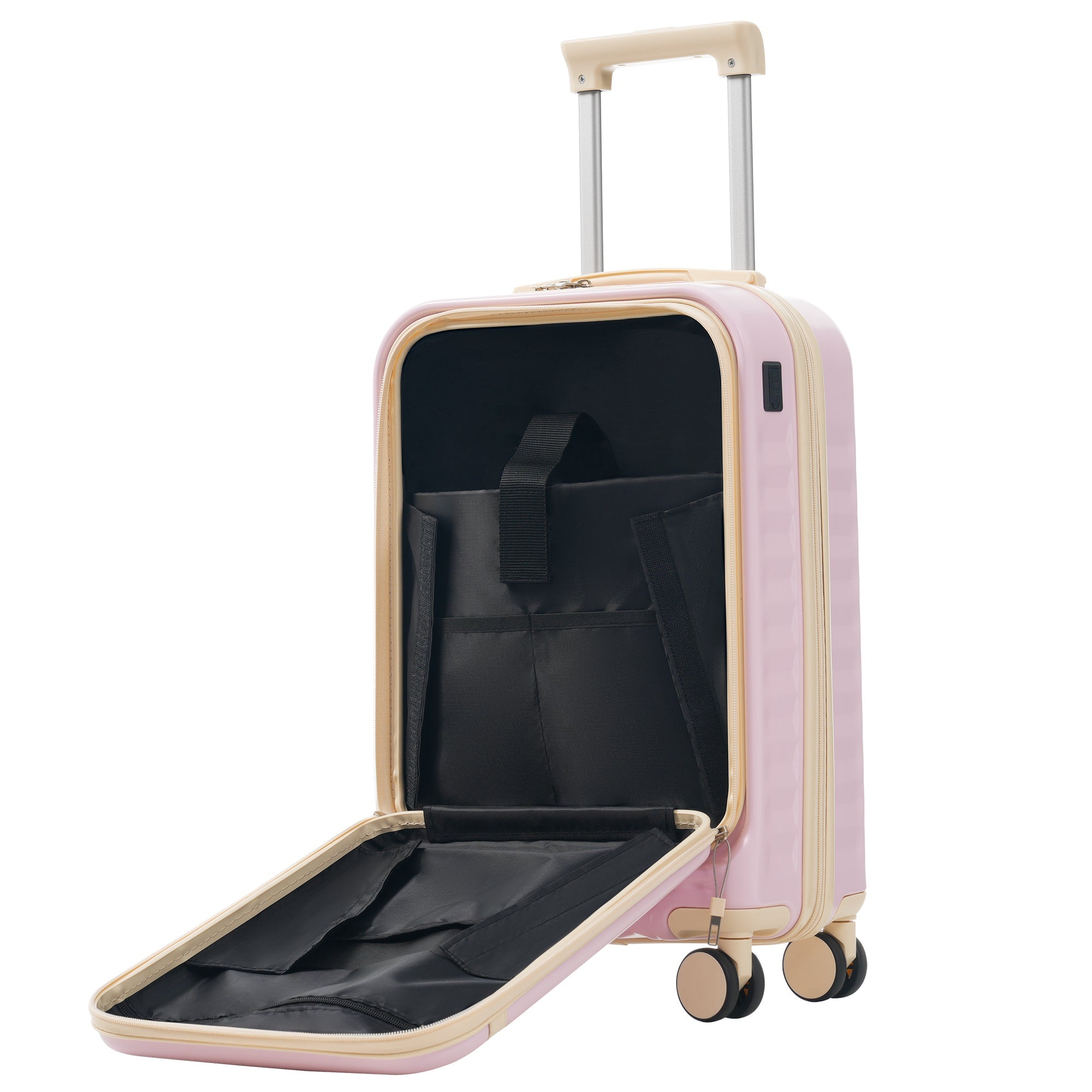 Azor 3-Piece Expandable Carry-On Set, Front Pocket, TSA Lock