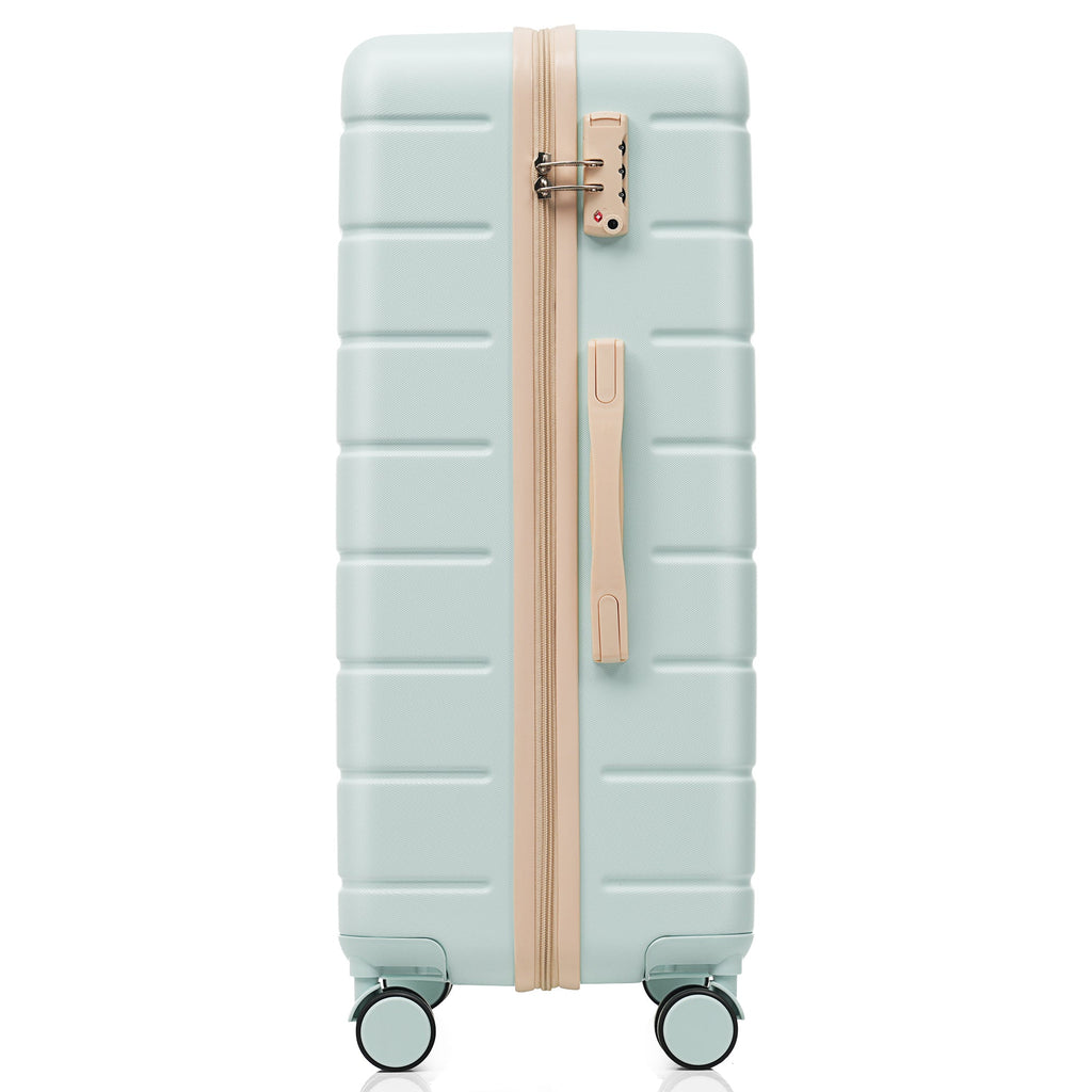Azor Blue PC Luggage Set, Lightweight Travel Trio, TSA Lock