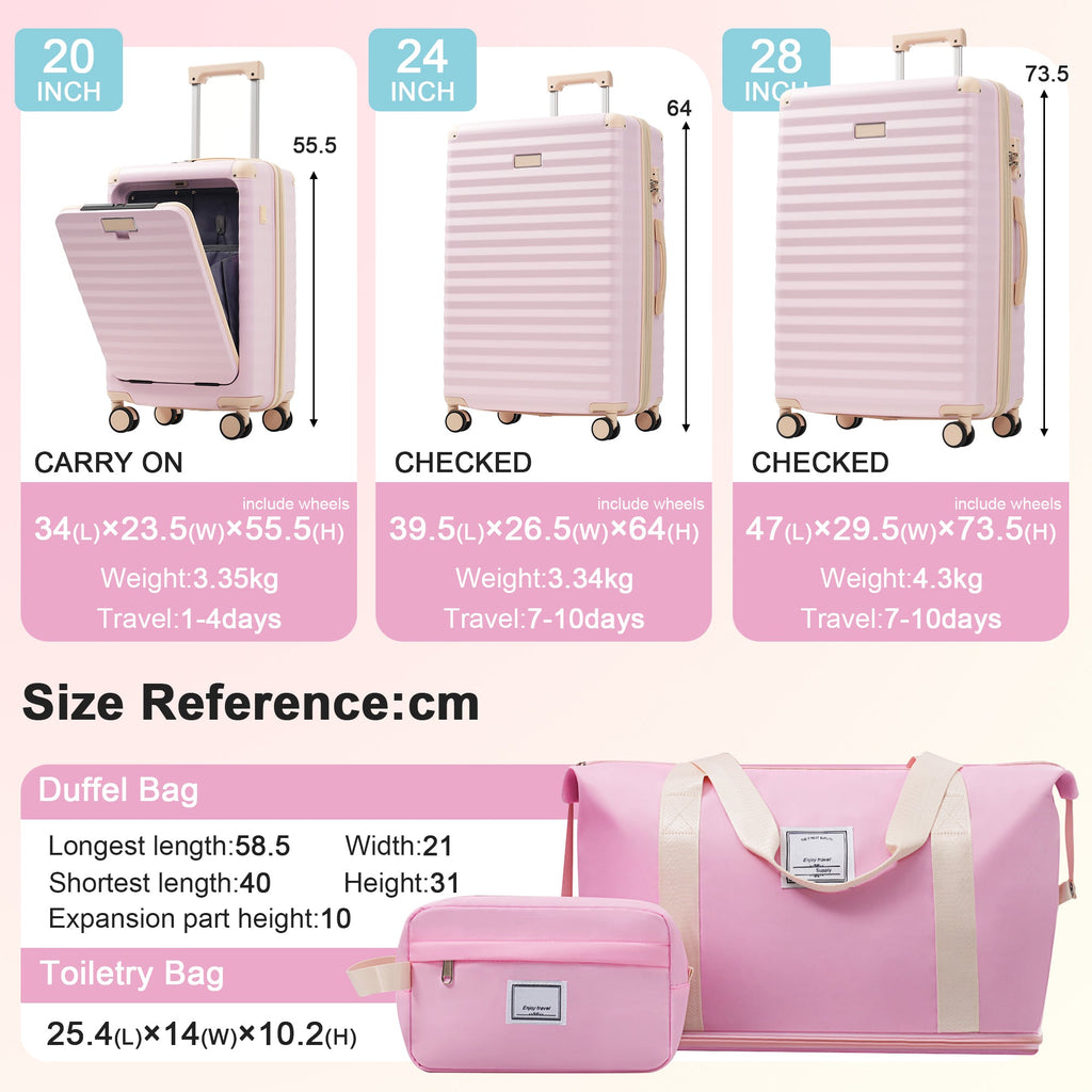 Azor 5-Piece Hardshell Carry-On Set, Complete System, Spinner Wheels