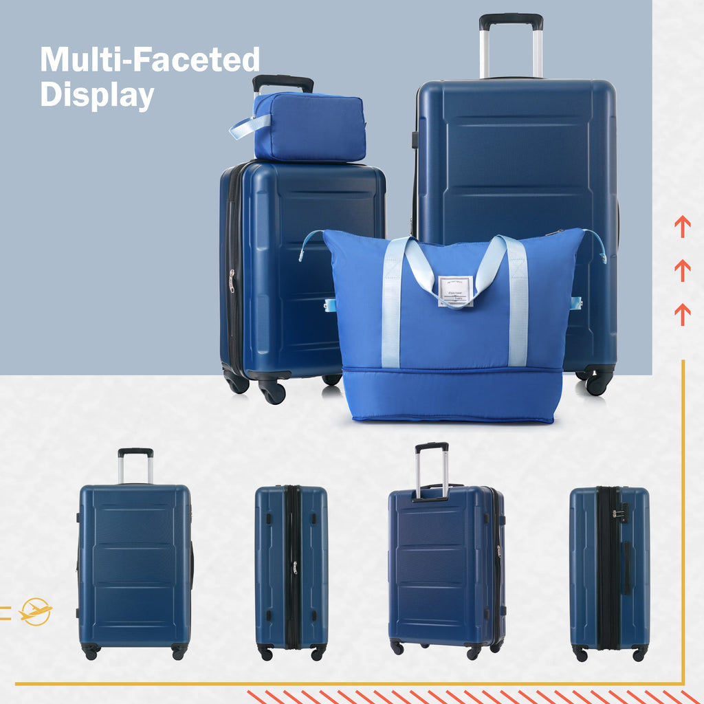 Azor Light Blue ABS Luggage Set, Travel in Colour, TSA Lock